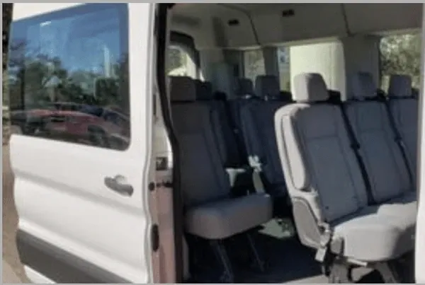 White 12 Passenger Transit Mini Bus for minibus rental White 12 Passenger Transit Mini Bus for minibus rental