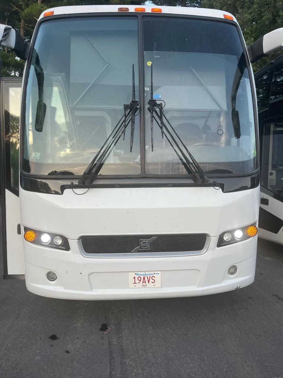 White Volvo Motor Coach, photo 2 for charter bus rental in Wentworth, NH
