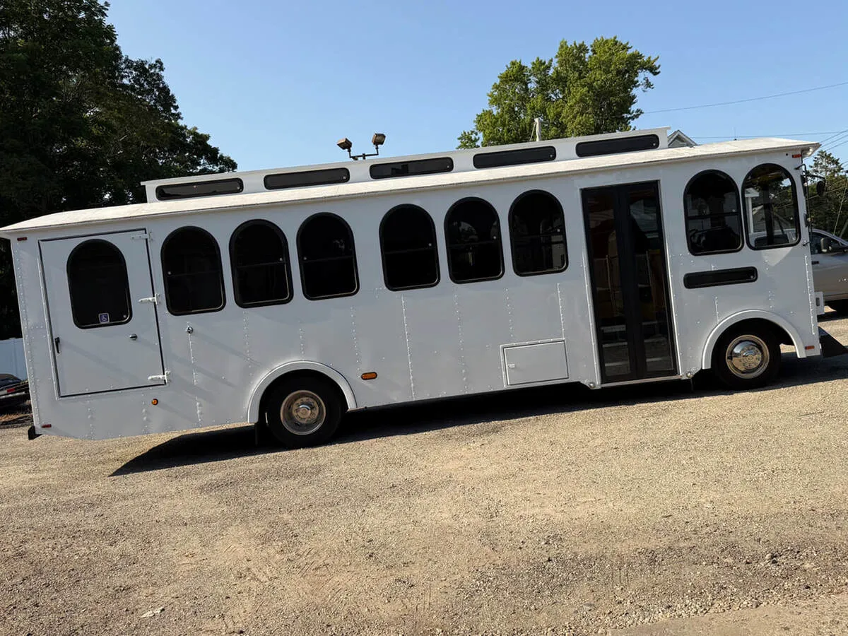 34 Passenger Wedding Trolley exterior, photo 5 for novelty car rental 34 Passenger Wedding Trolley exterior, photo 5 for novelty car rental