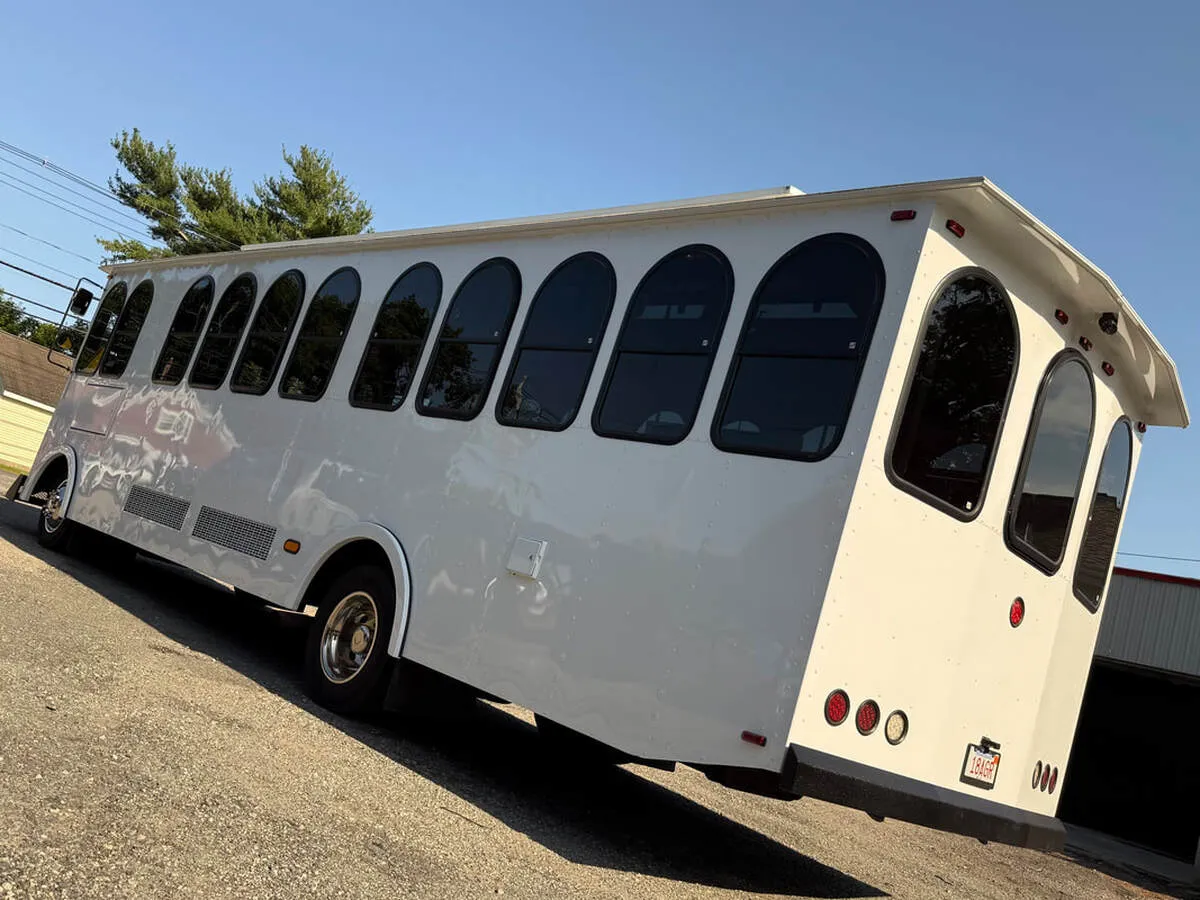 34 Passenger Wedding Trolley exterior, photo 3 for novelty car rental 34 Passenger Wedding Trolley exterior, photo 3 for novelty car rental