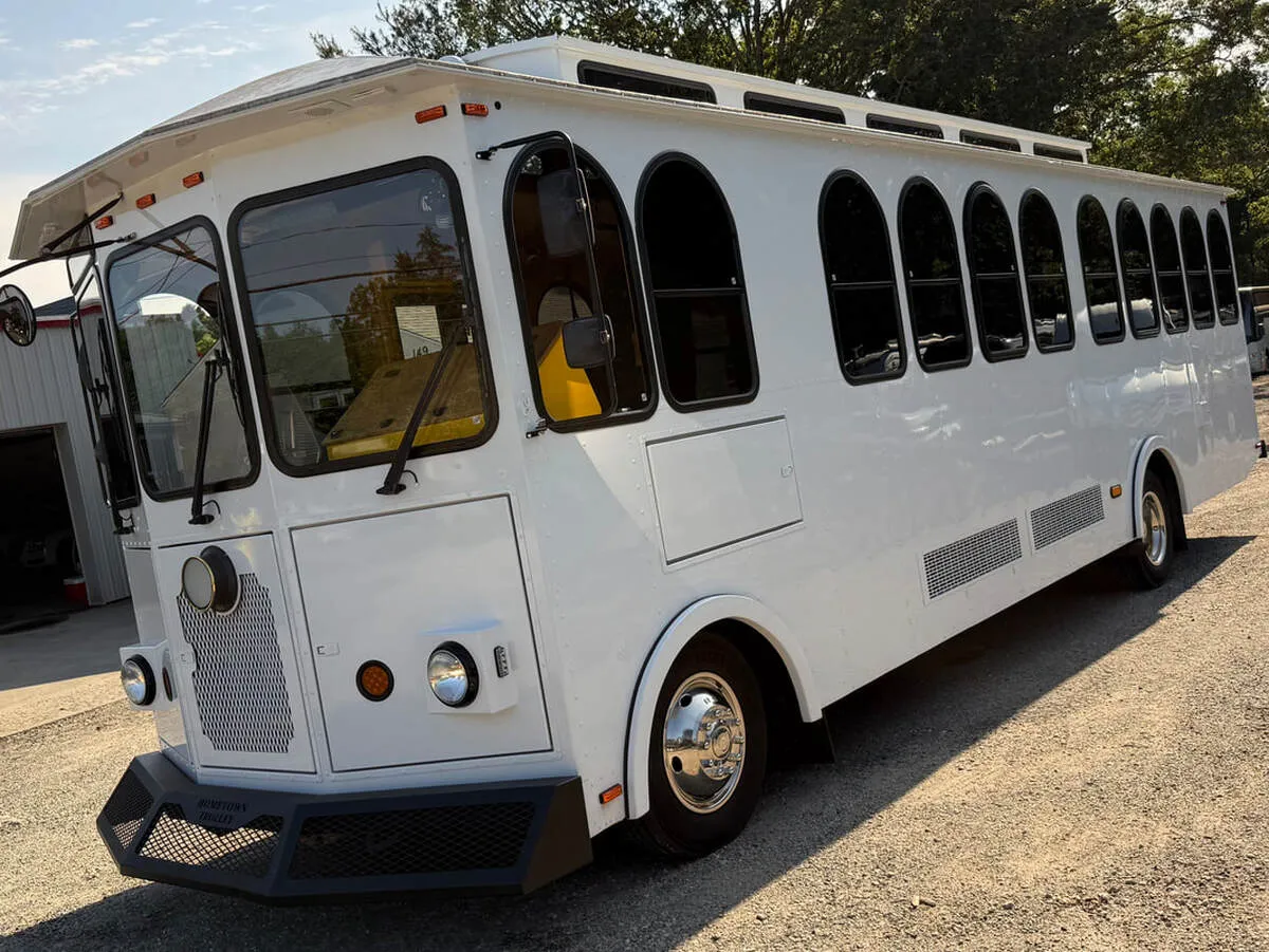 34 Passenger Wedding Trolley for novelty car rental 34 Passenger Wedding Trolley for novelty car rental