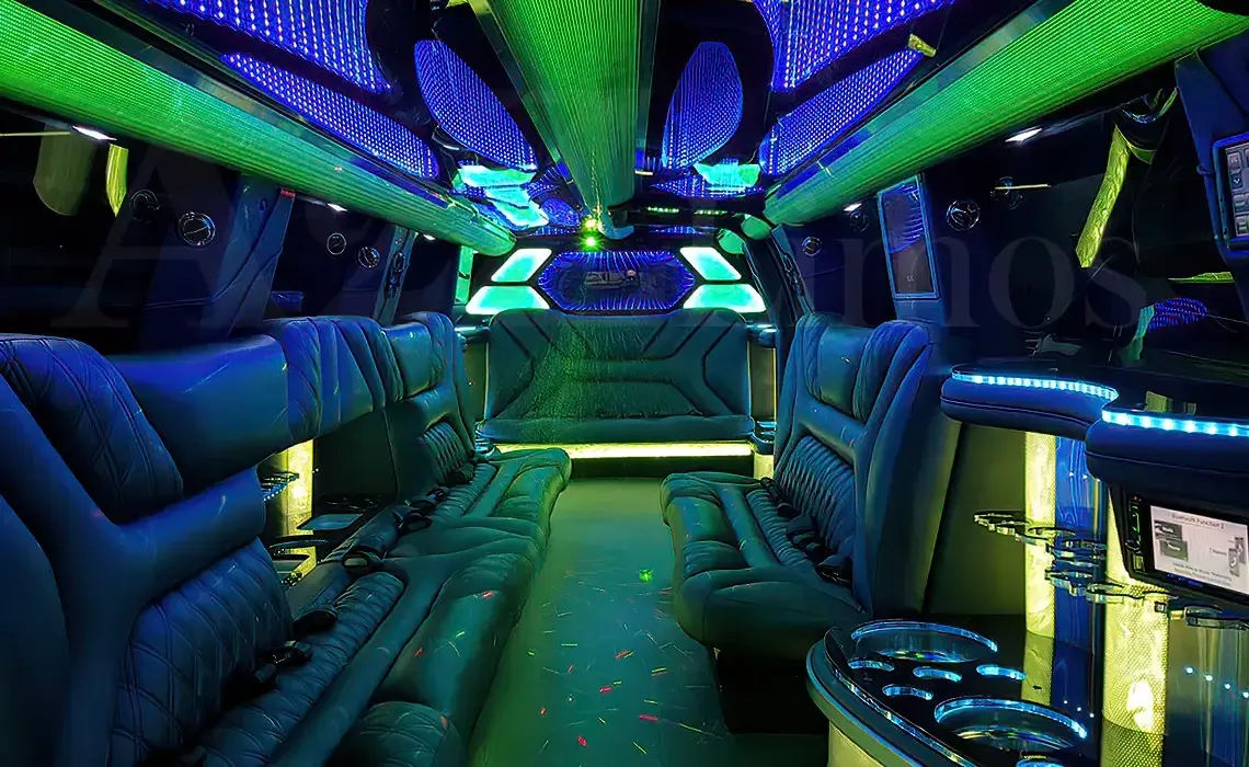 White Cadillac Escalade Jet Stretch Limousine for cadillac escalade limo in Laneville, TX