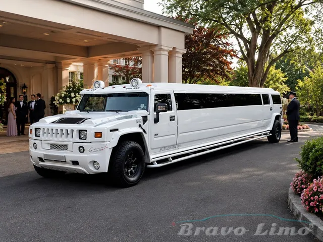 White Hummer H2 Stretch Limousine