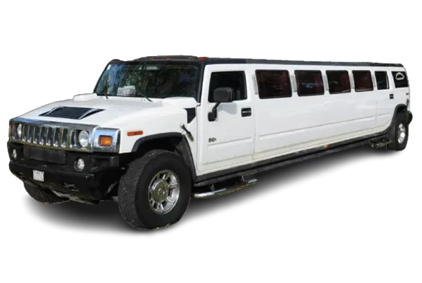 White Hummer Stretch Limousine for hummer limo rental in Campbell County, SD