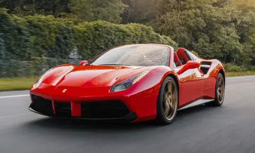 Red Ferrari convertible